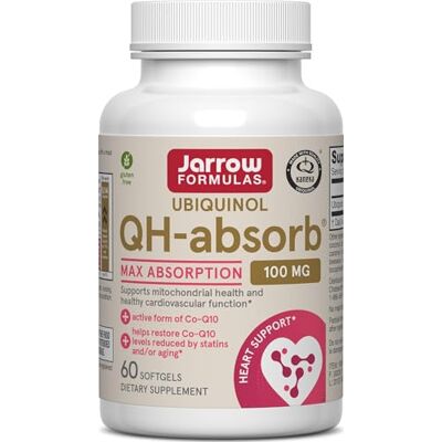 Jarrow Formulas , Ubiquinol QH-Absorb, 100 mg, 60 Gélules Jarrow Formulas , Ubiquinol QH-Absorb, 100 mg, 60 Gélules