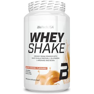 BioTechUSA Whey Shake Protéine de lactosérum crémeuse au goût intense BCAA et acides aminés ajoutés Riche en fibres Sans gluten Texture crémeuse 1000 g, Caramel Salé BioTechUSA Whey Shake Protéine de lactosérum crémeuse au goût intense BCAA et acides aminés ajoutés Riche en fibres Sans gluten Texture crémeuse 1000 g, Caramel Salé