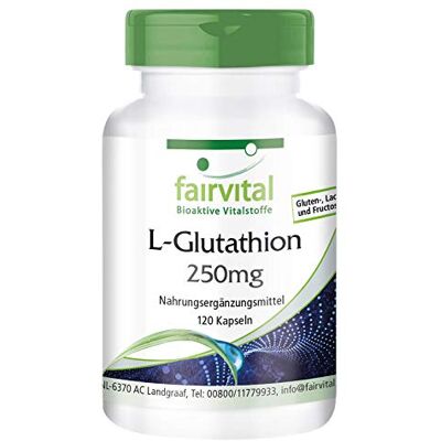 fairvital L-glutathion 250mg, 120 gélules, faciles à avaler, VÉGÉTALIEN fairvital L-glutathion 250mg, 120 gélules, faciles à avaler, VÉGÉTALIEN