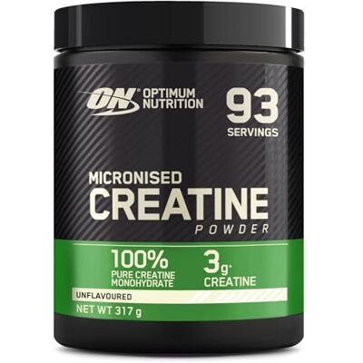 Optimum Nutrition Micronised Creatine Monohydrate en Poudre, 317g Non Aromatisé, 93 Portions, Complément pour Soutenir la Force et la Puissance Musculaires,Pré et Post Entraînement Optimum Nutrition Micronised Creatine Monohydrate en Poudre, 317g Non Aromatisé, 93 Portions, Complément pour Soutenir la Force et la Puissance Musculaires,Pré et Post Entraînement