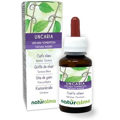 Naturalma Griffe de chat (Uncaria tomentosa) écorce Teinture Mère sans alcool Extrait liquide gouttes 60 ml Complément alimentaire Végétalien ou végan Naturalma Griffe de chat (Uncaria tomentosa) écorce Teinture Mère sans alcool Extrait liquide gouttes 60 ml Complément alimentaire Végétalien ou végan