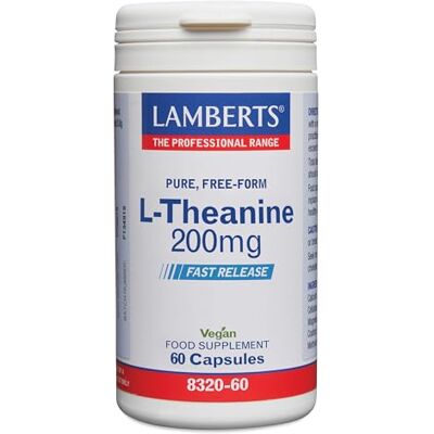 Lamberts l-théanine 60cap tisane pour une utilisation quotidienne 200mg Lamberts l-théanine 60cap tisane pour une utilisation quotidienne 200mg