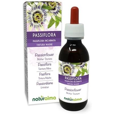 Naturalma Passiflore (Passiflora incarnata) herbe avec fleurs Teinture Mère sans alcool Extrait liquide gouttes 120 ml Complément alimentaire Végétalien ou végan Naturalma Passiflore (Passiflora incarnata) herbe avec fleurs Teinture Mère sans alcool Extrait liquide gouttes 120 ml Complément alimentaire Végétalien ou végan
