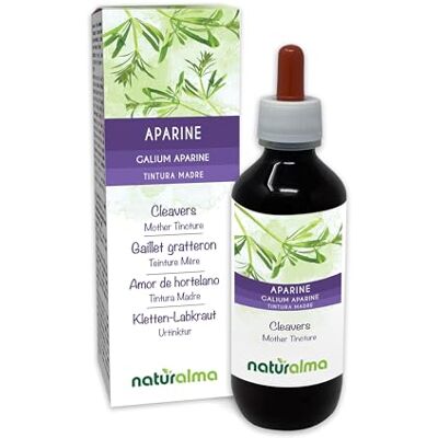 Naturalma Gaillet gratteron (Galium aparine) herbe avec fleurs Teinture Mère sans alcool Extrait liquide gouttes 200 ml Complément alimentaire Végétalien ou végan Naturalma Gaillet gratteron (Galium aparine) herbe avec fleurs Teinture Mère sans alcool Extrait liquide gouttes 200 ml Complément alimentaire Végétalien ou végan
