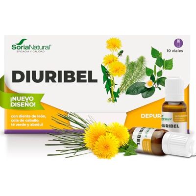 Soria Natural Diuribel Detox Diurétique pour éliminer les liquides retenus et purifier l'organisme Pissenlit, queue de cheval, bouleau 10 flacons Soria Natural Diuribel Detox Diurétique pour éliminer les liquides retenus et purifier l'organisme Pissenlit, queue de cheval, bouleau 10 flacons