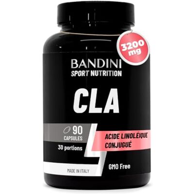 BANDINI ® CLA 3.200 mg 80% Acide linoléique conjugué Huile végétale Carthame 100% naturelle Source d'acides gras essentiel Oméga 6 Pour musculation et Sportifs Alternative à la L-Carnitin BANDINI ® CLA 3.200 mg 80% Acide linoléique conjugué Huile végétale Carthame 100% naturelle Source d'acides gras essentiel Oméga 6 Pour musculation et Sportifs Alternative à la L-Carnitin
