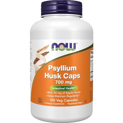 NOW Psyllium Husk with Apple Pectin, 700mg 180 vcaps NOW Psyllium Husk with Apple Pectin, 700mg 180 vcaps