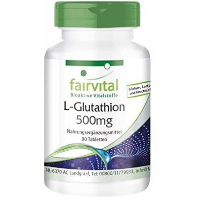 fairvital L-glutathion 500mg, 90 comprimés, HAUTEMENT DOSÉ & RÉDUIT, VÉGÉTALIEN fairvital L-glutathion 500mg, 90 comprimés, HAUTEMENT DOSÉ & RÉDUIT, VÉGÉTALIEN