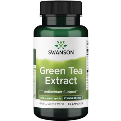 Swanson Green Tea Extract 500 Milligrams 60 Capsules (4 Pack) Swanson Green Tea Extract 500 Milligrams 60 Capsules (4 Pack)