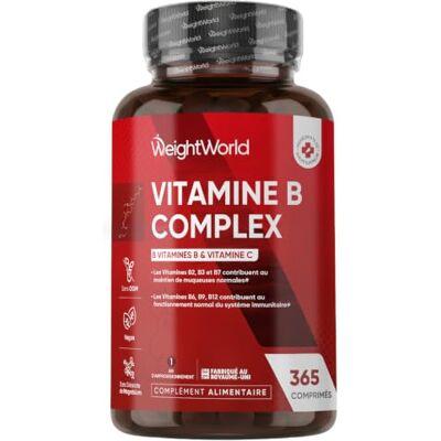 WeightWorld Vitamine B Complex 365 Micro-Comprimés Vegan Multivitamines avec Vit C WeightWorld Vitamine B Complex 365 Micro-Comprimés Vegan Multivitamines avec Vit C