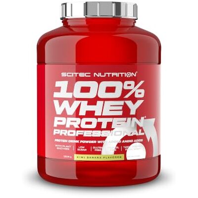Scitec Nutrition 100% Whey Protein Professional Complexe de whey Concentré et isolat de lactosérum avec enzymes digestives protéines pour les muscles 1816 g, Kiwi-Banane Scitec Nutrition 100% Whey Protein Professional Complexe de whey Concentré et isolat de lactosérum avec enzymes digestives protéines pour les muscles 1816 g, Kiwi-Banane