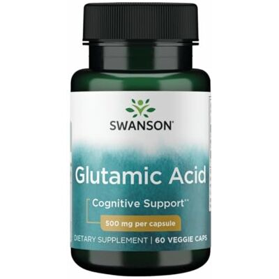 Swanson Acide glutamique, 500 mg 60 vcaps Swanson Acide glutamique, 500 mg 60 vcaps