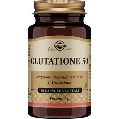 Solgar Glutathione 50 30 gélules végétales avec L-glutathione Complément alimentaire avec 50 mg de L-glutathione dans des capsules végétales. Solgar Glutathione 50 30 gélules végétales avec L-glutathione Complément alimentaire avec 50 mg de L-glutathione dans des capsules végétales.