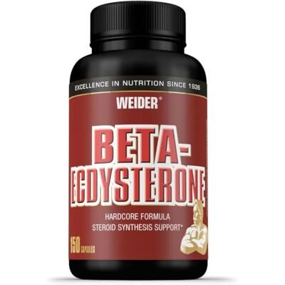 Weider Bêta-ecdysterone Caps Extrait d'épinards hautement dosé avec vitamines B Renforcement musculaire, renforcement immunitaire, réduction de la fatigue 150 gélules Weider Bêta-ecdysterone Caps Extrait d'épinards hautement dosé avec vitamines B Renforcement musculaire, renforcement immunitaire, réduction de la fatigue 150 gélules
