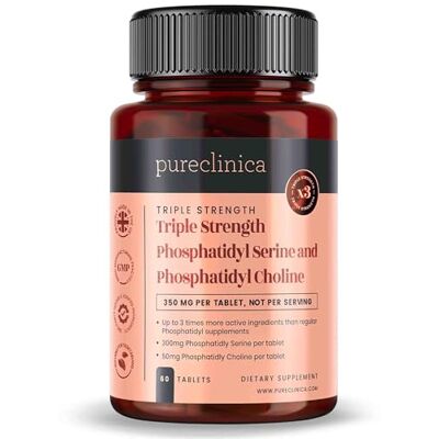 pureclinica PHOSPHATIDYLSÉRINE et PHOSPHATIDYLCHOLINE TRIPLE FORCE x 60 Comprimés pureclinica PHOSPHATIDYLSÉRINE et PHOSPHATIDYLCHOLINE TRIPLE FORCE x 60 Comprimés