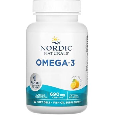 Nordic Naturals , Omega-3, 690mg, avec EPA et DHA, Haute Dosé, Goût Citron, 60 Capsules molles, Sans Soja, Sans Gluten, Sans OGM Nordic Naturals , Omega-3, 690mg, avec EPA et DHA, Haute Dosé, Goût Citron, 60 Capsules molles, Sans Soja, Sans Gluten, Sans OGM