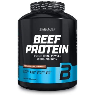 BioTechUSA Beef Protein, Formule à base de peptides de protéines hydrolysées à 87%, sans lactose ni gluten, pauvre en graisses, sans sucre, adaptée au régime paléo, 1,816 kg, Chocolat-Coco BioTechUSA Beef Protein, Formule à base de peptides de protéines hydrolysées à 87%, sans lactose ni gluten, pauvre en graisses, sans sucre, adaptée au régime paléo, 1,816 kg, Chocolat-Coco