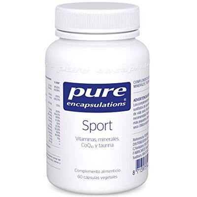 Pure Sport Avec CoQ10 et Taurine 60 Capsules Aide à la formation des cellules sanguines · Contrôle l'homocystéine Pure Sport Avec CoQ10 et Taurine 60 Capsules Aide à la formation des cellules sanguines · Contrôle l'homocystéine