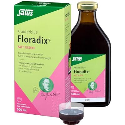Salus Floradix Sang aux herbes avec fer Liquide buvable 1 x 500 ml Pour une rétention complète de fer au lieu de carence en fer Tonique végétal Extraits naturels d'herbes et vitamine C Salus Floradix Sang aux herbes avec fer Liquide buvable 1 x 500 ml Pour une rétention complète de fer au lieu de carence en fer Tonique végétal Extraits naturels d'herbes et vitamine C
