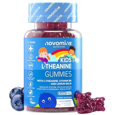 Novomins Gommes à la L-théanine pour enfants Pour 1 mois 50 mg avec mélisse et vitamine B6 Pour se concentrer et se concentrer chez les enfants 30 Gummies Vegan Novomins Gommes à la L-théanine pour enfants Pour 1 mois 50 mg avec mélisse et vitamine B6 Pour se concentrer et se concentrer chez les enfants 30 Gummies Vegan