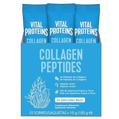 Vital Proteins Peptides de Collagène en Poudre Sans Goût 10g 10pcs Collagène hydrolysé, format voyage, facile à mélanger dans les boissons et les aliments Vital Proteins Peptides de Collagène en Poudre Sans Goût 10g 10pcs Collagène hydrolysé, format voyage, facile à mélanger dans les boissons et les aliments