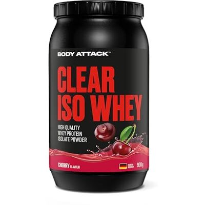 Body Attack Nutrition Clear Iso Whey (900g) Clear whey Rafraîchissante et ultra protéinée Cerise Body Attack Nutrition Clear Iso Whey (900g) Clear whey Rafraîchissante et ultra protéinée Cerise