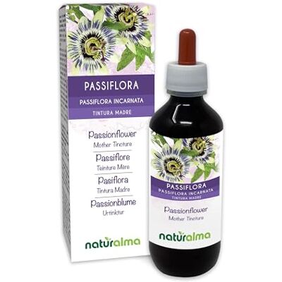 Naturalma Passiflore (Passiflora incarnata) herbe avec fleurs Teinture Mère sans alcool Extrait liquide gouttes 200 ml Complément alimentaire Végétalien ou végan Naturalma Passiflore (Passiflora incarnata) herbe avec fleurs Teinture Mère sans alcool Extrait liquide gouttes 200 ml Complément alimentaire Végétalien ou végan