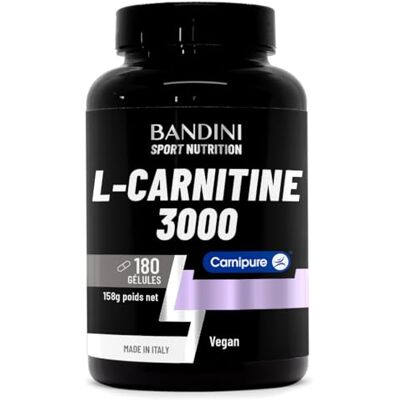 BANDINI ® L-Carnitine 3000, 180 gélules avec Carnipure® à Haute Dose Supplément sportif avec L Carnitine Tartrate, Pure Carnitin à haute absorption et biodisponibilité, Vegan et sans additifs BANDINI ® L-Carnitine 3000, 180 gélules avec Carnipure® à Haute Dose Supplément sportif avec L Carnitine Tartrate, Pure Carnitin à haute absorption et biodisponibilité, Vegan et sans additifs