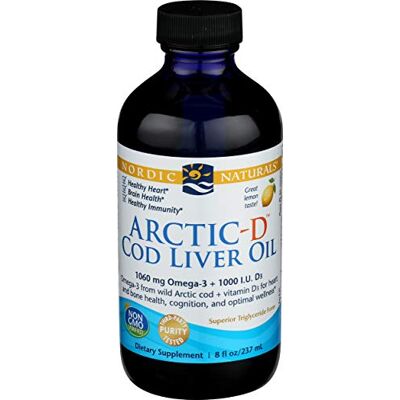 Nordic Naturals Arctic-D Cod Liver Oil with Vitamin D Lemon 8 oz. Nordic Naturals Arctic-D Cod Liver Oil with Vitamin D Lemon 8 oz.