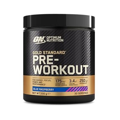 Optimum Nutrition Gold Standard Pre Workout Powder Creatine Monohydrate, Beta Alanine, Caffeine & Vitamin B Complex, Raspberry Flavor, 30 Servings, 330 g Optimum Nutrition Gold Standard Pre Workout Powder Creatine Monohydrate, Beta Alanine, Caffeine & Vitamin B Complex, Raspberry Flavor, 30 Servings, 330 g