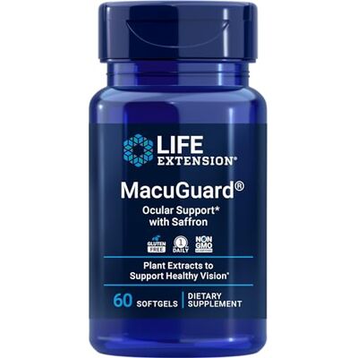 Life Extension MacuGuard Ocular Support with Saffron 60 softgels Life Extension MacuGuard Ocular Support with Saffron 60 softgels