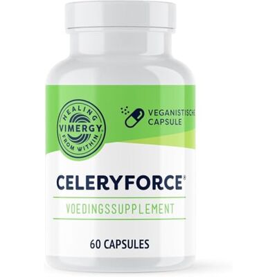 Vimergy CeleryForce, 500mg Capsules (60 stuks) – Aminozuren Supplement en Effectieve Voedingsstoffen – Selderijsap Boost – Geen Geleermiddel – Non-GMO, Zonder Gluten of Gelatine, Kosher Vimergy CeleryForce, 500mg Capsules (60 stuks) – Aminozuren Supplement en Effectieve Voedingsstoffen – Selderijsap Boost – Geen Geleermiddel – Non-GMO, Zonder Gluten of Gelatine, Kosher