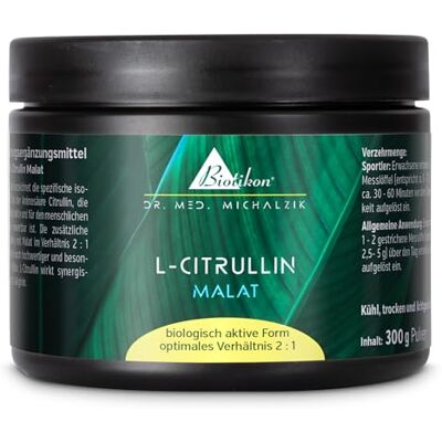 Biotikon Poudre de malate de L-citrulline selon le Dr med. Michalzik sans additifs de ® Biotikon Poudre de malate de L-citrulline selon le Dr med. Michalzik sans additifs de ®