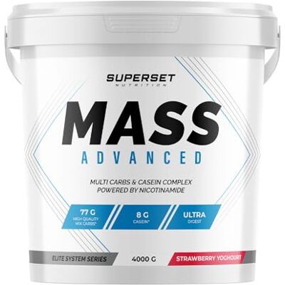 SUPERSET NUTRITION Mass Advanced (4kg) Gainers Gainer grand format pour encore plus de masse ! Fraise Yogourt SUPERSET NUTRITION Mass Advanced (4kg) Gainers Gainer grand format pour encore plus de masse ! Fraise Yogourt