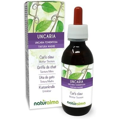 Naturalma Griffe de chat (Uncaria tomentosa) écorce Teinture Mère sans alcool Extrait liquide gouttes 120 ml Complément alimentaire Végétalien ou végan Naturalma Griffe de chat (Uncaria tomentosa) écorce Teinture Mère sans alcool Extrait liquide gouttes 120 ml Complément alimentaire Végétalien ou végan