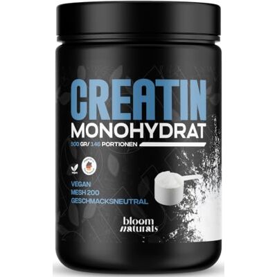 Bloom Naturals Beauty Supplements Créatine Monohydrate Poudre 500g Qualité Micronisée Créatine 100 % pure Végétalien, fabriquée en Allemagne, testée en laboratoire Bloom Naturals Beauty Supplements Créatine Monohydrate Poudre 500g Qualité Micronisée Créatine 100 % pure Végétalien, fabriquée en Allemagne, testée en laboratoire
