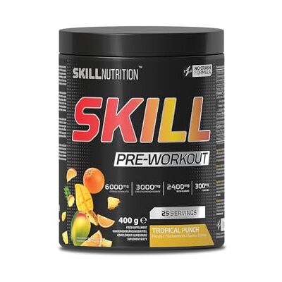 SKILL NUTRITION Skill Pre-Workout, Tropical Punch 400g SKILL NUTRITION Skill Pre-Workout, Tropical Punch 400g