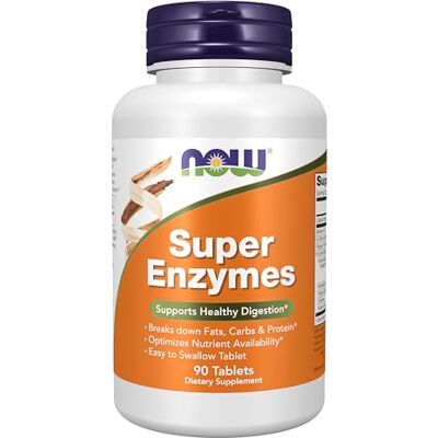 NOW Super Enzymes Soutient Digestion Saine 90 Comprimés NOW Super Enzymes Soutient Digestion Saine 90 Comprimés