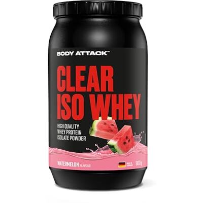 Body Attack Nutrition Clear Iso Whey (900g) Clear whey Rafraîchissante et ultra protéinée Pastèque Body Attack Nutrition Clear Iso Whey (900g) Clear whey Rafraîchissante et ultra protéinée Pastèque