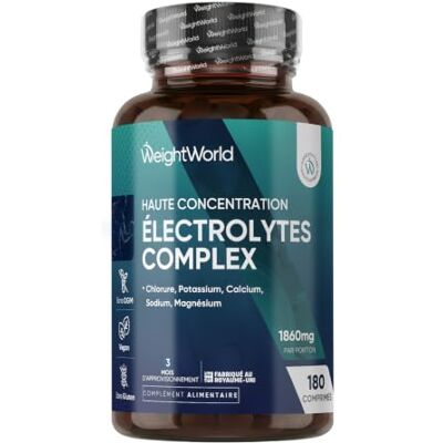 WeightWorld Electrolyte Complex 1860mg 180 Comprimés Electrolyte sans Sucre ni Saveur WeightWorld Electrolyte Complex 1860mg 180 Comprimés Electrolyte sans Sucre ni Saveur