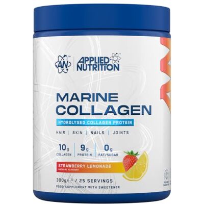 Applied Nutrition Collagène marin Poudre de collagène hydrolysé Protéines de collagène pour une peau saine, des cheveux, des ongles (300 g) Applied Nutrition Collagène marin Poudre de collagène hydrolysé Protéines de collagène pour une peau saine, des cheveux, des ongles (300 g)