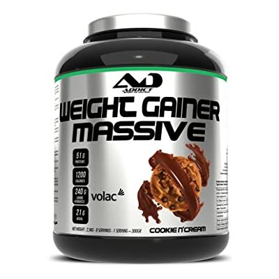 ADDICT SPORT NUTRITION AD Addict Sport Nutrition Weight Gainer Massive (2,5kg) Gainers Riche en BCAA et acides aminés Cookies & Cream ADDICT SPORT NUTRITION AD Addict Sport Nutrition Weight Gainer Massive (2,5kg) Gainers Riche en BCAA et acides aminés Cookies & Cream