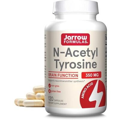 Jarrow Formulas , N-acétyl-tyrosine, 350 mg , 120 gélules sans gluten Jarrow Formulas , N-acétyl-tyrosine, 350 mg , 120 gélules sans gluten