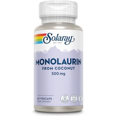 SOLARAY Monolaurin 500Mg 60 Vegcaps 60 Unités 200 g SOLARAY Monolaurin 500Mg 60 Vegcaps 60 Unités 200 g