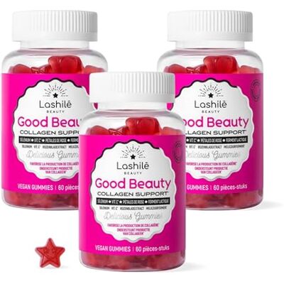 Lashilé Beauty Complément Alimentaire Booster de collagène Good Beauty Sélénium, Vitamine C, Ferment lactique, Acide hyaluronique Cure 3 Mois 180 Gummies Lashilé Beauty Complément Alimentaire Booster de collagène Good Beauty Sélénium, Vitamine C, Ferment lactique, Acide hyaluronique Cure 3 Mois 180 Gummies