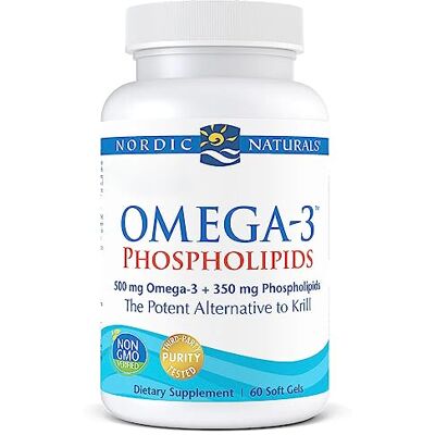 Nordic Naturals , Omega-3 Phospholipids, avec Phosphatidylcholine, 60 Capsules molles, Testé en Laboratoire, Sans Gluten, Sans Soja, Sans OGM Nordic Naturals , Omega-3 Phospholipids, avec Phosphatidylcholine, 60 Capsules molles, Testé en Laboratoire, Sans Gluten, Sans Soja, Sans OGM