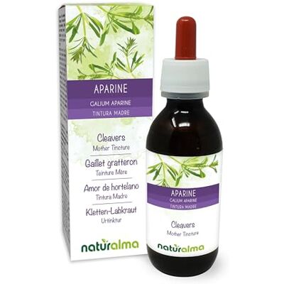 Naturalma Gaillet gratteron (Galium aparine) herbe avec fleurs Teinture Mère sans alcool Extrait liquide gouttes 120 ml Complément alimentaire Végétalien ou végan Naturalma Gaillet gratteron (Galium aparine) herbe avec fleurs Teinture Mère sans alcool Extrait liquide gouttes 120 ml Complément alimentaire Végétalien ou végan
