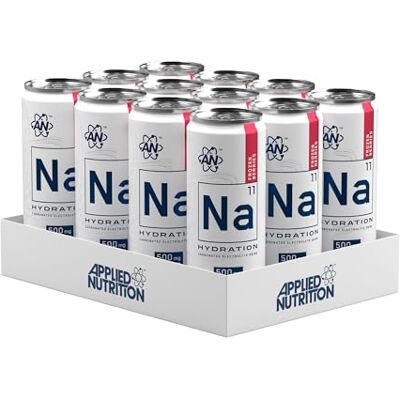 Applied Nutrition Na-11 Cans d'hydratation – Boisson électrolyte carbonisée, sans sucre, 500 mg de sodium, magnésium et potassium avec niacine et vitamine B12 (12 cans x 330 ml) (baies glacées) Applied Nutrition Na-11 Cans d'hydratation – Boisson électrolyte carbonisée, sans sucre, 500 mg de sodium, magnésium et potassium avec niacine et vitamine B12 (12 cans x 330 ml) (baies glacées)