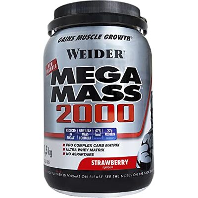 Weider Mega Mass 2000 1,5 Kg Fraise Weider Mega Mass 2000 1,5 Kg Fraise