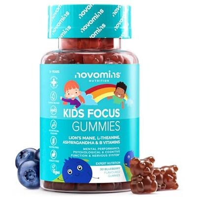 Novomins Focus Gummies 30 Gummies Nootropiques Crinière de Lion & Ginseng Complément Brain pour Focus, Énergie, Humeur Positive Vegan & Sans Gluten avec Iode & B12 1 Mois Stock Novomins Focus Gummies 30 Gummies Nootropiques Crinière de Lion & Ginseng Complément Brain pour Focus, Énergie, Humeur Positive Vegan & Sans Gluten avec Iode & B12 1 Mois Stock